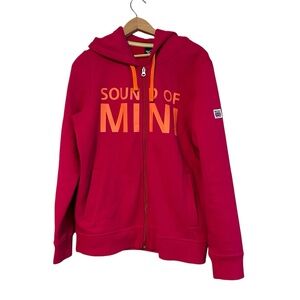 Mini Cooper Sound Of Mini Full Zip Hoodie Pink Orange Size XL Sweatshirt
